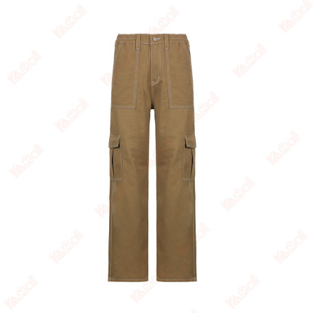brown cargo jeans leisure pants